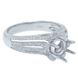 0.58ct 18k White Gold Diamond Semi-mount Ring