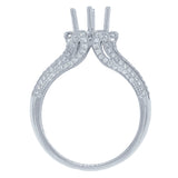 0.58ct 18k White Gold Diamond Semi-mount Ring