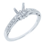 0.18ct 18k White Gold Diamond Semi-mount Ring