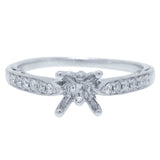 0.18ct 18k White Gold Diamond Semi-mount Ring