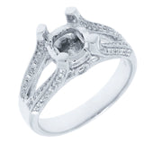 0.35ct 18k White Gold Diamond Semi-mount Ring