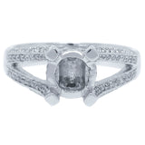 0.35ct 18k White Gold Diamond Semi-mount Ring