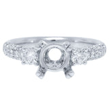 0.76ct 18k White Gold Diamond Semi-mount Ring