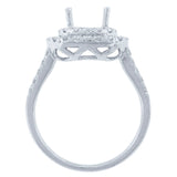 0.89ct 18k White Gold Diamond Semi-mount Ring