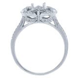 0.33ct 14k White Gold Diamond Semi-mount Engagement Ring