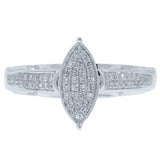 0.16ct 14k White Gold Diamond Pave Lady's Ring