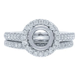 0.53ct 14k White Gold Diamond Semi-mount Ring 2-pc