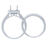 0.53ct 14k White Gold Diamond Semi-mount Ring 2-pc