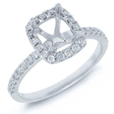 0.35ct 18k White Gold Diamond Semi-mount Ring