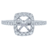 0.35ct 18k White Gold Diamond Semi-mount Ring