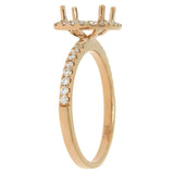 0.35ct 18k Rose Gold Diamond Semi-mount Ring