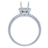 0.22ct 14k White Gold Diamond Semi-mount Ring