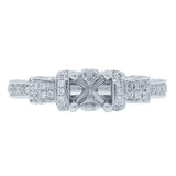 0.45ct 14k White Gold Diamond Semi-mount Ring