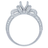 0.45ct 14k White Gold Diamond Semi-mount Ring