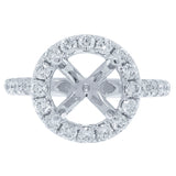 0.86ct 14k White Gold Diamond Semi-mount Ring