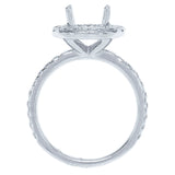 0.86ct 14k White Gold Diamond Semi-mount Ring