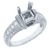 0.75ct 18k White Gold Diamond Semi-mount Ring