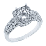 0.50ct 18k White Gold Diamond Semi-mount Ring