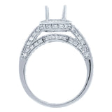 0.50ct 18k White Gold Diamond Semi-mount Ring