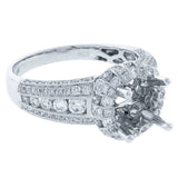 1.25ct 14k White Gold Diamond Semi-mount Ring