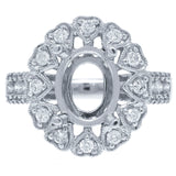 0.60ct 18k White Gold Diamond Semi-mount Ring