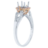 0.29ct 14k Two-tone Rose Gold Diamond Semi-mount Ring