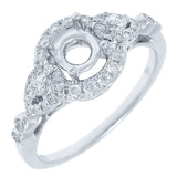 0.35ct 14k White Gold Diamond Semi-mount Ring