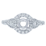 0.35ct 14k White Gold Diamond Semi-mount Ring