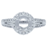 0.47ct 18k White Gold Diamond Semi-mount Ring