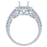 0.47ct 18k White Gold Diamond Semi-mount Ring