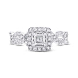 0.65ct 14k White Gold Diamond Semi-mount Ring