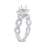 0.65ct 14k White Gold Diamond Semi-mount Ring