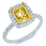 0.37ct 14k Two-tone Gold Diamond Semi-mount Ring