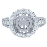 0.90ct 18k White Gold Diamond Semi-mount Ring