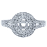 0.38ct 14k White Gold Diamond Semi-mount Ring