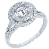 0.41ct 14k White Gold Diamond Semi-mount Ring