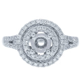 0.41ct 14k White Gold Diamond Semi-mount Ring