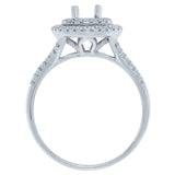 0.41ct 14k White Gold Diamond Semi-mount Ring