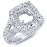 1.59ct 14k White Gold Diamond Semi-mount Ring