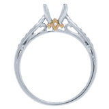 0.18ct 18k Two-tone Rose Gold Diamond Semi-mount Ring