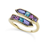 Cirque Arrow Bypass Ring with Iolite