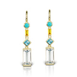Cirque Petite Dangle Earrings with White Topaz