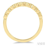 1/10 Ctw Circular Mount Round Cut Diamond Stackable Band in 14K Yellow Gold