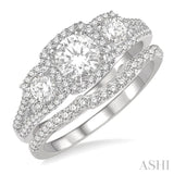 Past Present & Future Diamond Wedding Set