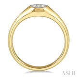 1/6 ctw Round Shape Lovebright Diamond Ring in 14K Yellow and White Gold