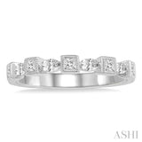 3/8 Ctw Marquise and Princess Cut Diamond Ladies Ring in 14K White Gold