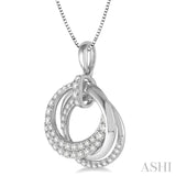 3/4 Ctw Round Cut Diamond Pendant in 14K White Gold with Chain