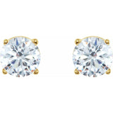 14K Yellow 2 CTW Natural Diamond Stud Earrings