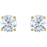 14K Yellow 2 CTW Natural Diamond Stud Earrings