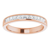 14K Rose 3/4 CTW Natural Diamond Band